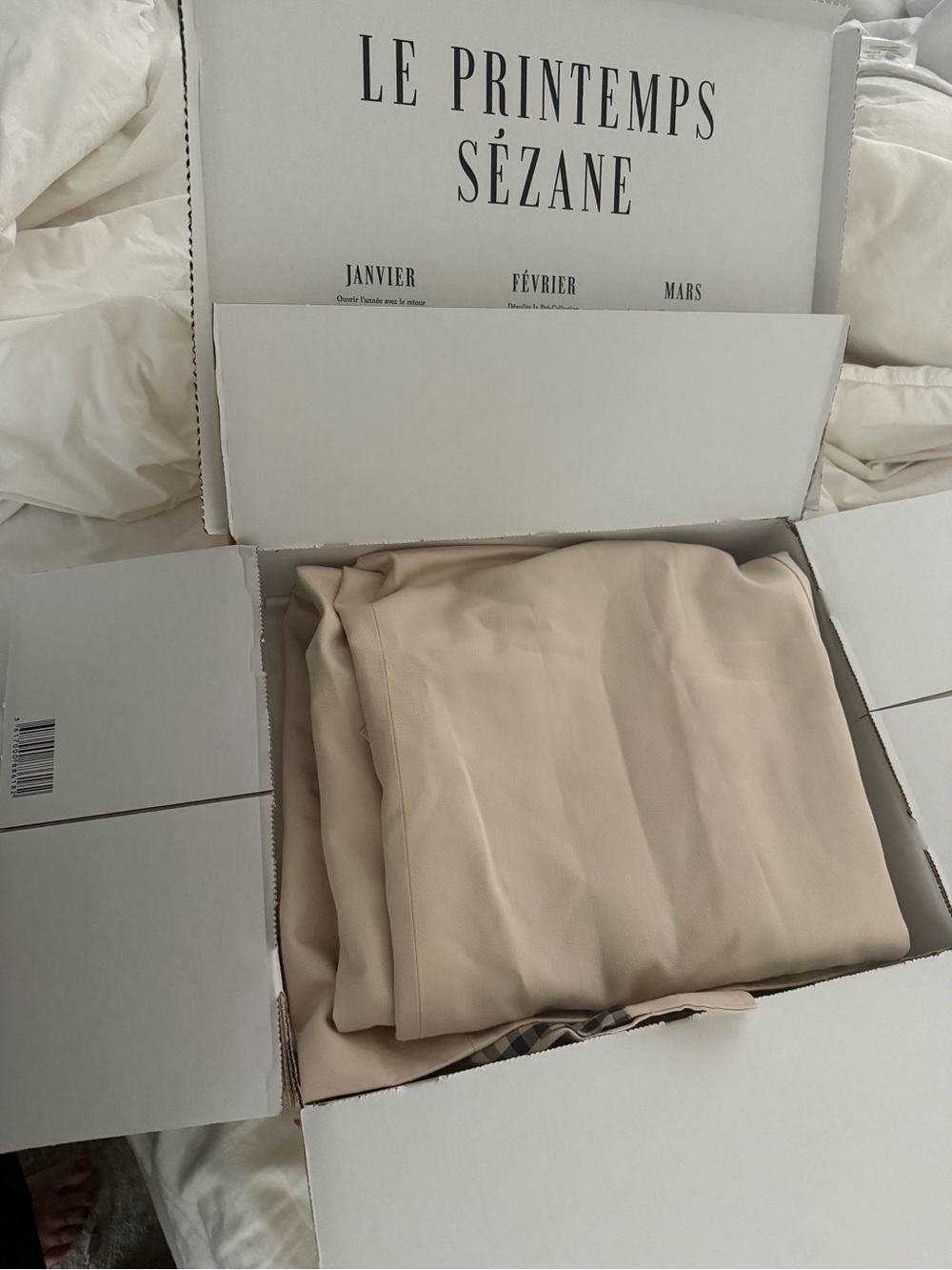 Sézane Clyde coat Light beige Size 10 NWT - Picture 8 of 9